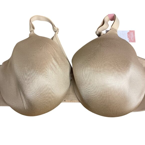 Cacique Lightly Lined Full Coverage Bra Tan Beige Nude Neutral Sz 46C - Picture 2 of 8
